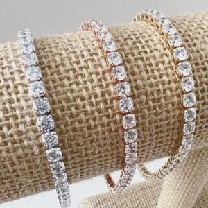 12CT CZ Simulated Diamond Tennis Bracelet